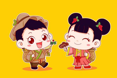 天成中药卡通形象